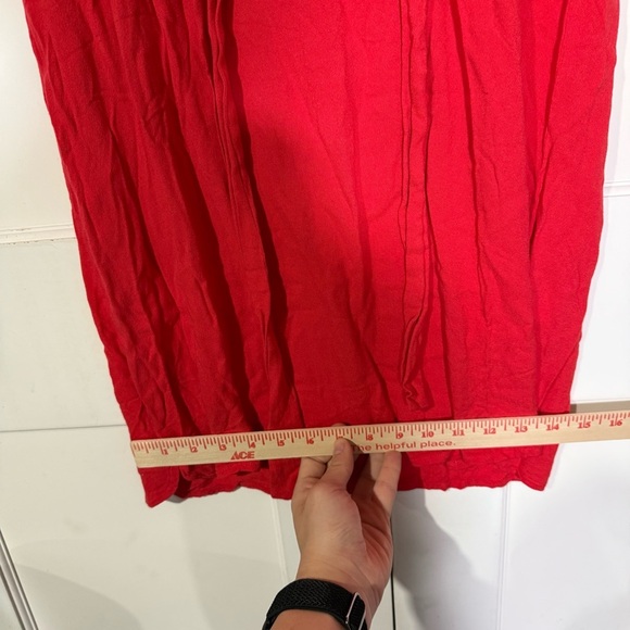 Seraphine Coral Belted Maternity Dress Woven Viscose Size 6 Short Sleeve - Picture 5 of 15